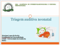 Aula 6 - Triagem Auditiva Neonatal